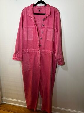 Old Navy Barbie Pink Utility Jumpsuit.